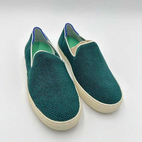 Rothy's The Original‎ Slip On Sneaker Juniper Green Terry Sz 8 - Picture 1 of 9